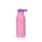 Ανοξείδωτο Παγούρι Θερμός με Καλαμάκι Ecolife 550ml - Pink Dandellion - Image 3