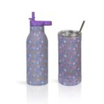 Ανοξείδωτο Παγούρι Θερμός με Καλαμάκι Ecolife 550ml - Flower Bloom - Image 4