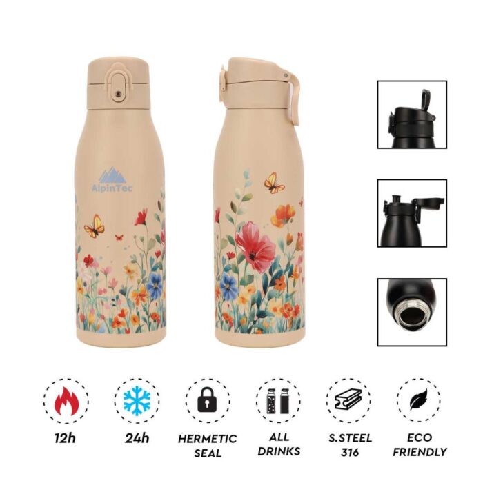 Θερμός με Στόμιο Alpintec 600ml Fellow Print - Image 3