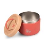 Στρογγυλό Ανοξείδωτο Θερμός Φαγητού Ecolife 650ml Κοραλλί - Image 3