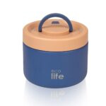 Στρογγυλό Ανοξείδωτο Θερμός Φαγητού Ecolife 650ml Μπλε - Image 2