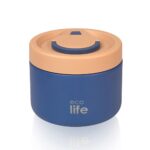 Στρογγυλό Ανοξείδωτο Θερμός Φαγητού Ecolife 650ml Μπλε