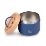 Στρογγυλό Ανοξείδωτο Θερμός Φαγητού Ecolife 650ml Μπλε - Image 3