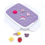 Δοχείο Φαγητού 2 Θέσεων Melii Bento 880ml με Charms - Μωβ - Image 2