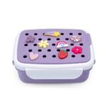 Δοχείο Φαγητού 2 Θέσεων Melii Bento 880ml με Charms - Μωβ
