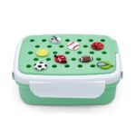 Δοχείο Φαγητού 2 Θέσεων Melii Bento 880ml με Charms - Πράσινο