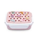 Δοχείο Φαγητού 2 Θέσεων Melii Bento 880ml με Charms - Ροζ