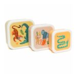 Σετ 3 Δοχεία Φαγητού Lunch Box Set Petit Monkey - Upside Down Animals