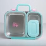 Φαγητοδοχείο με Χωρίσματα και Μπολ Ecolife 800ml - Ροζ