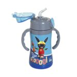 Ανοξείδωτο Παγούρι Θερμός με Καλαμάκι Ecolife Kids Thermos 300ml Let's Go Bing - Navy Blue - Image 2