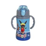 Ανοξείδωτο Παγούρι Θερμός με Καλαμάκι Ecolife Kids Thermos 300ml Let's Go Bing - Navy Blue