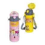 Ανοξείδωτο Παγούρι Θερμός με Καλαμάκι Ecolife Kids Thermos 400ml Masha & Friends Yellow - Image 4