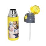 Ανοξείδωτο Παγούρι Θερμός με Καλαμάκι Ecolife Kids Thermos 400ml Masha & Friends Yellow - Image 3